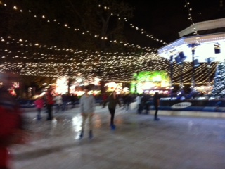 Ice skating at winter wonderland