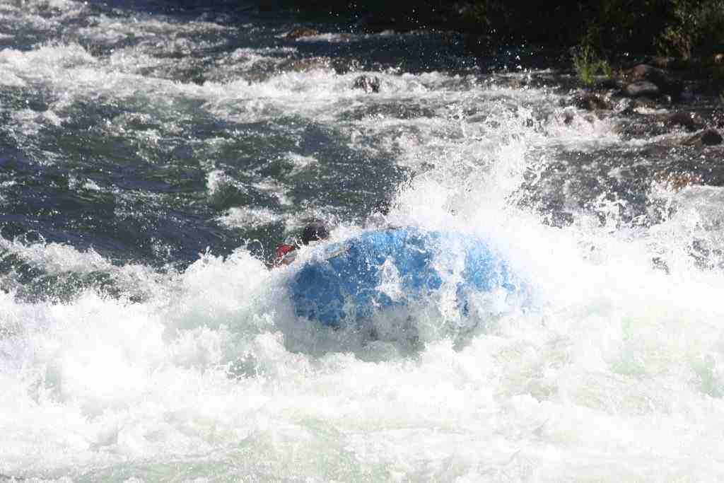 White water rafting american river gorge under water