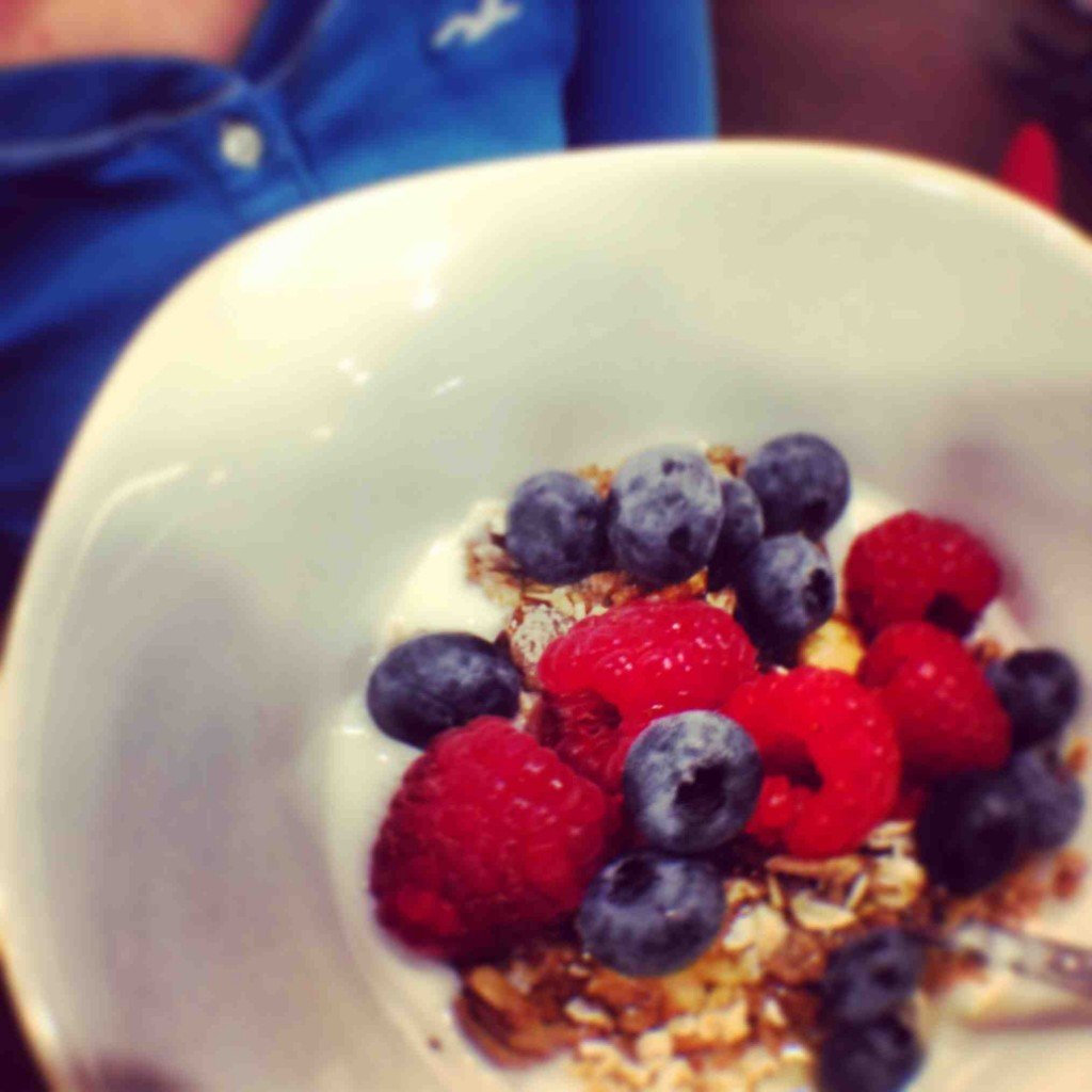 When in season, breakfast in The Glasshouse sometimes features summer berries from their garden.