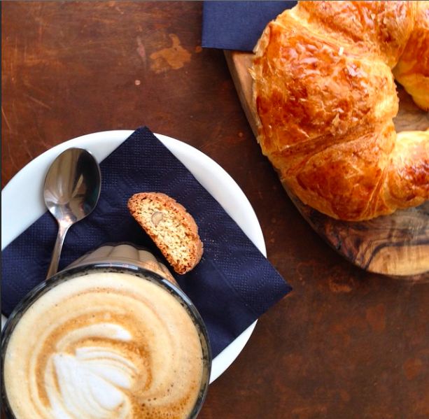 Had this lovely latte and croissant at 1855, a wine bar and kitchen in Oxford's cattle district