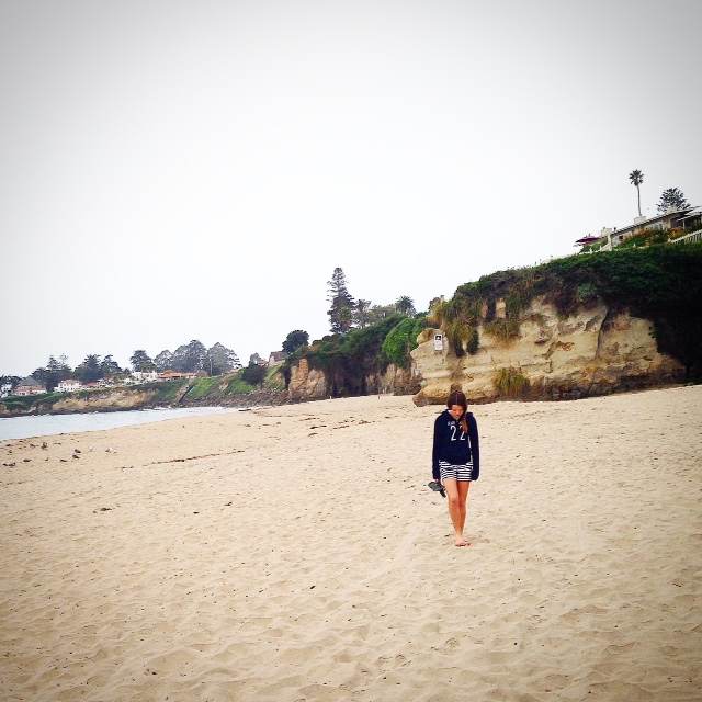 Santa Cruz - early morning walk on Cowell's Beach in front of the dream Inn