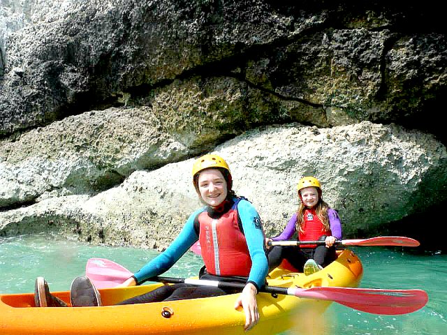 Try family kayaking or a host of other adrenaline sports with Isle of Wight Adventure Activities. If you are lucky you may venture out to see the caves (famous for smuggling). They took this photo for us!