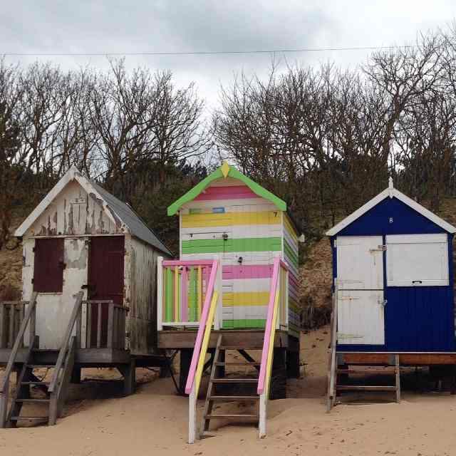 The beach huts at Wells-next-the-Sea