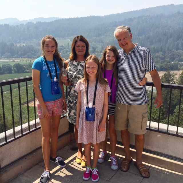 The Modern Family enjoying the view from the top of Sterling Winery in Calistoga