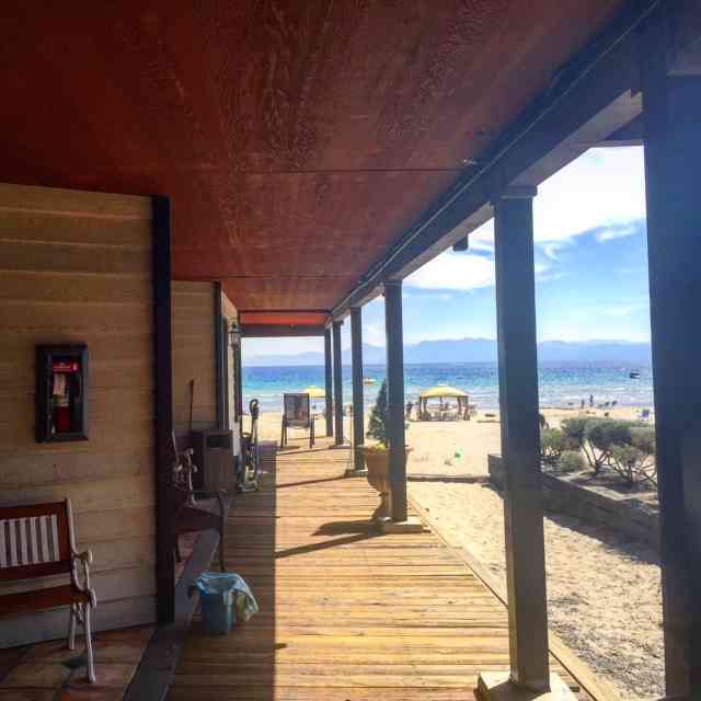 We stayed at the Mourelatos Lakeshore Resort in Tahoe Vista. The hotel is right on the lake with a beach resort and is my favourite place to stay in North Lake Tahoe!