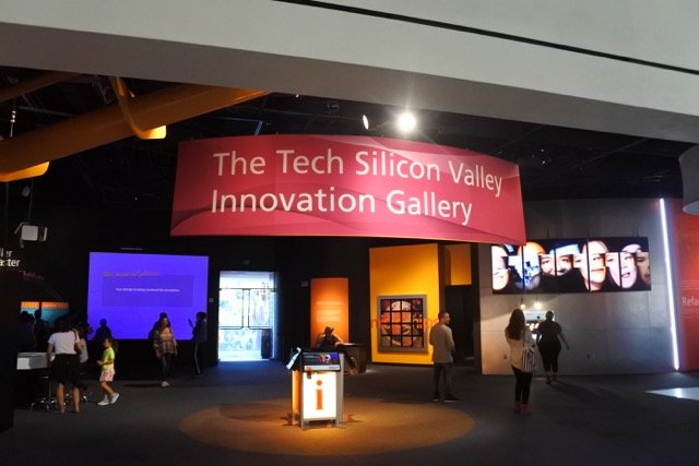 Most people go straight up the escalator to the main floor - the Innovation Gallery - where you can try Social Circles