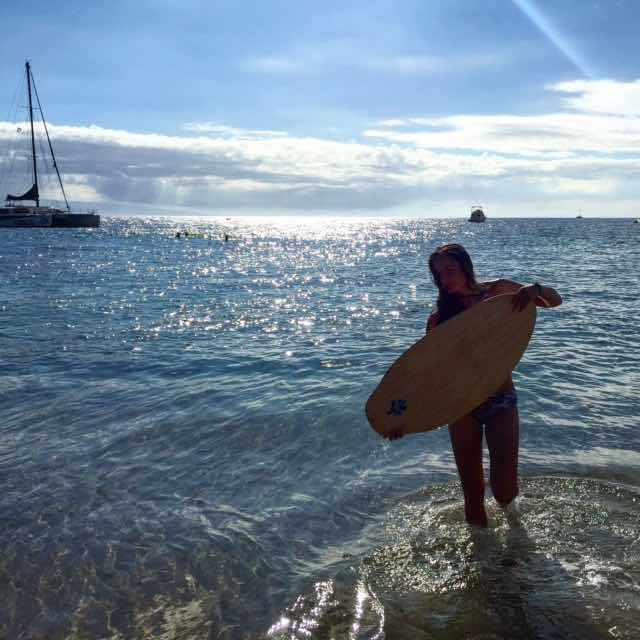 We brought our skim board to Maui and had a great time trying it out on Ka'anapali Beach