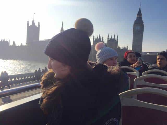 There's nothing like viewing London from the top of a double decker bus!