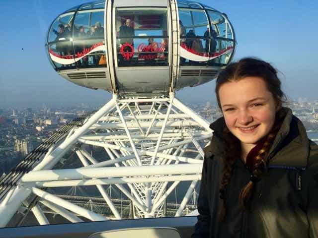 At the top of the London Eye!