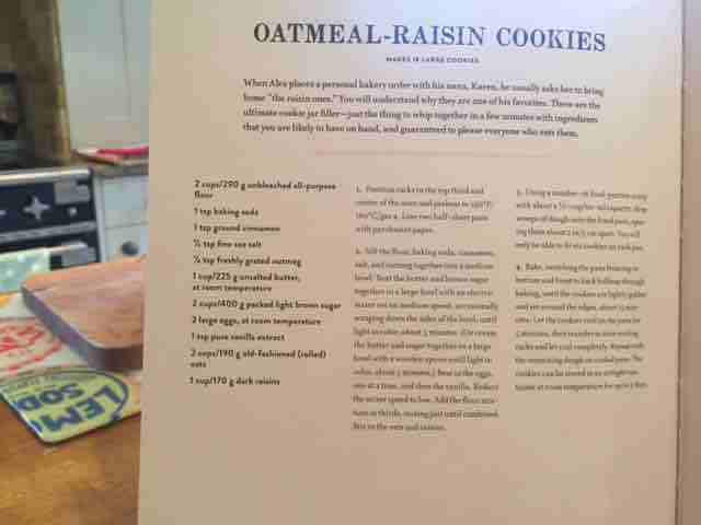 On the iPhone 6: Here's a pic of a recipe of my favourite oatmeal raison cookies, via the Model Bakery Cookbook.